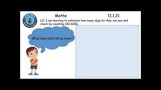 12.1.21 Reception Maths home learning