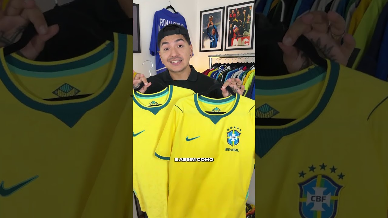 DIFERENÇAS DA NOVA CAMISA DO BRASIL TORCEDOR X JOGADOR