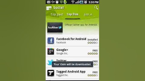 Samsung Galaxy Ace downloading android app