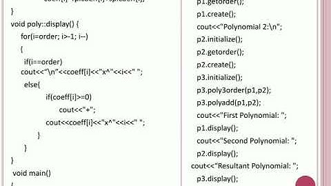 Polynomial Addition C++ Program