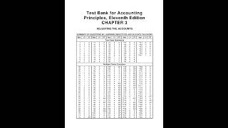 Test Bank for Accounting Principles, Eleventh Edition (CHAPTER 3)