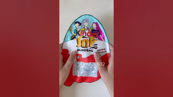 Kinder Kpop Demon Hunters blind bag 💜🍫 #kpopdemonhunters #blindbag #squishy #asmr #diy #papercraft