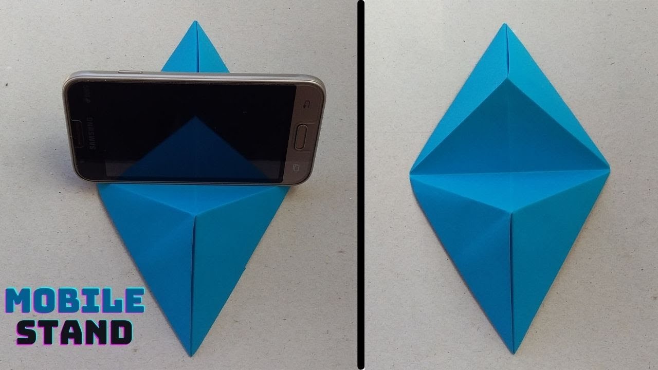 اوريغامي فن طي الورق | كيف تصنع حامل موبايل من الورق بدون لاصق في خمس دقائق فقط | Paper Mobile Stand