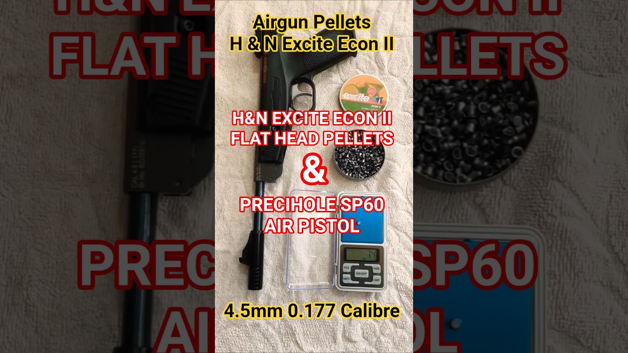 Airgun Pellets H&N Excite Econ II Precihole SP60 Aries 4.5mm Flat head 0.177 