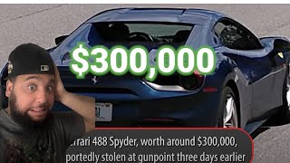 Full Teenager in stolen Ferrari leads police on High Speed chase. Update