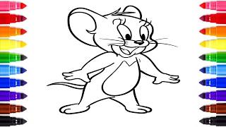 🐭 Jerry Coloring Page! 🎨 | Fun & Easy Coloring for Kids