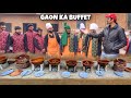 Buffet in village of pakistan  saag desi chicken achar gosht paya  10 dishes