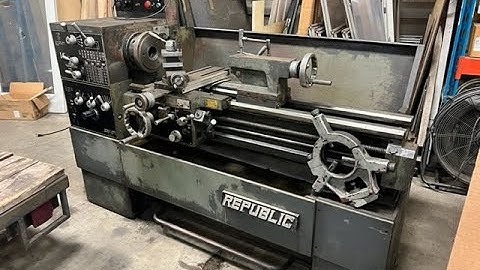 Republic Lagun 14" x 40" Engine Lathe with Acu-Rite 2-Axis DRO Steady Rest, Tool Rest & Face plate