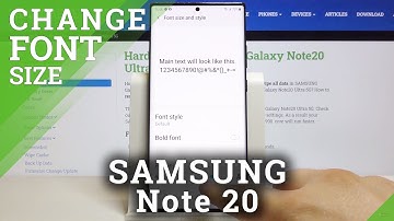 How to Change Font Size in SAMSUNG Galaxy Note 20 – Find Font Settings