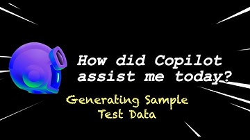 How did GitHub Copilot assist me today? Writing sample data scrapped from a website