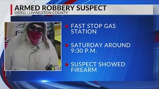 Armed robbery suspect in Odell, Illinois