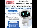 🚀 New Online Batch @ DURGASOFT 🚀