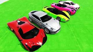 Super Heroes VS Super Cars Beach Ramp Challenge Car Driver Games - GTA 5 Stunts Mode GamePlay by Mobbox US 52 views 13 days ago 10 minutes, 48 seconds