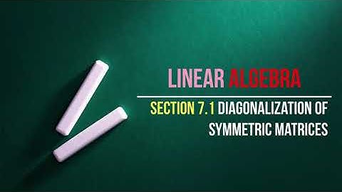 7.1 Diagonalization of Symmetric Matrices