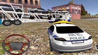 Multi Level Police Car Cargo Transporter - Android GamePlay FHD Car Transporter 2017 screenshot 5