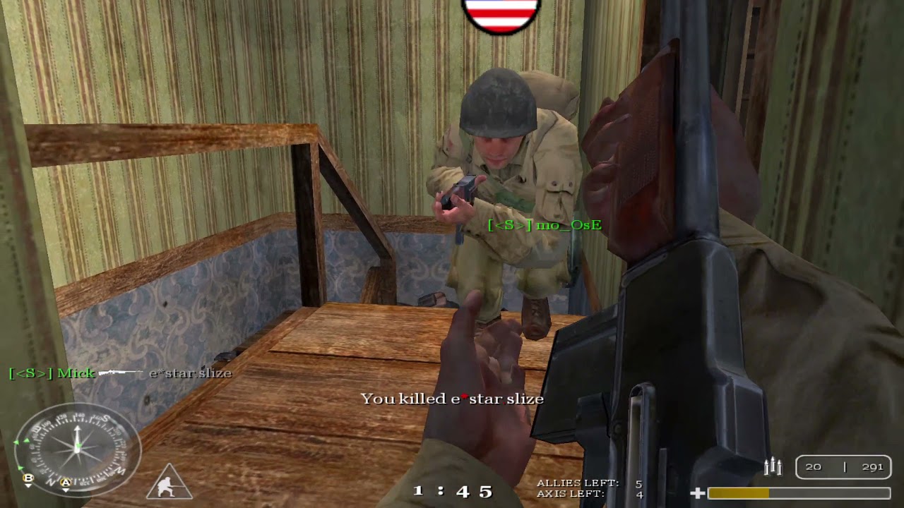 SuperMen vs. e*star Call of Duty 1 Scarlex Cup match mp_carentan POV: Mick