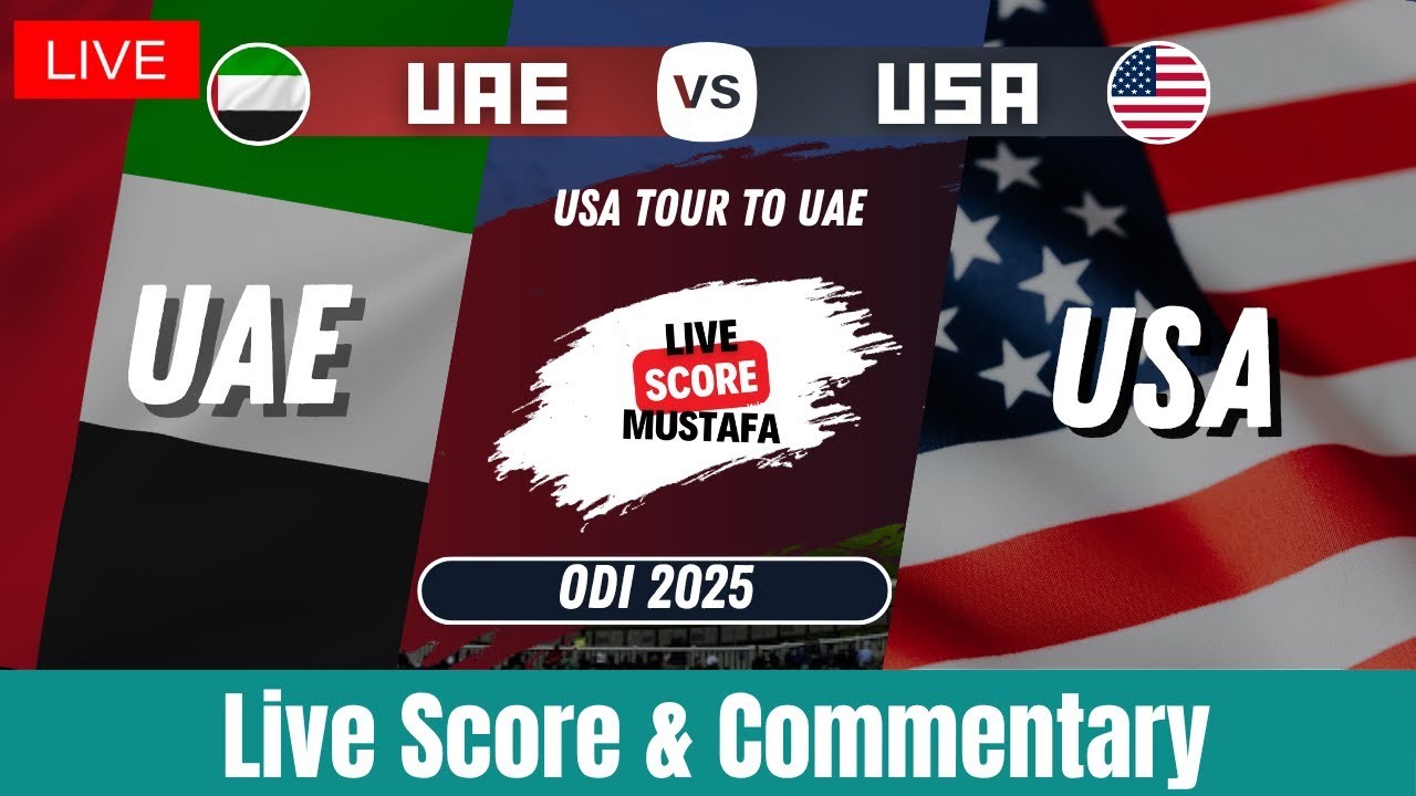 USA vs UAE - ODI Match 2025 | Dubai Cricket Stadium | Live score & commentary with Mustafa