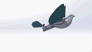 Ornithopter flapping bird in solidworks
