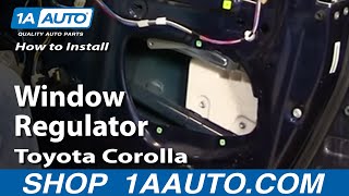 How to Replace Window Regulator 03-08 Toyota Corolla
