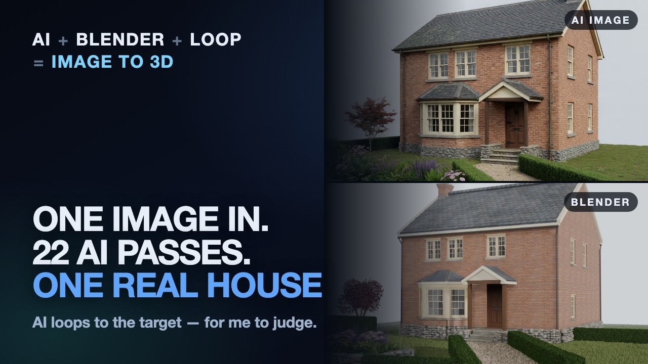 The AI loop that turns one image into a 3d house