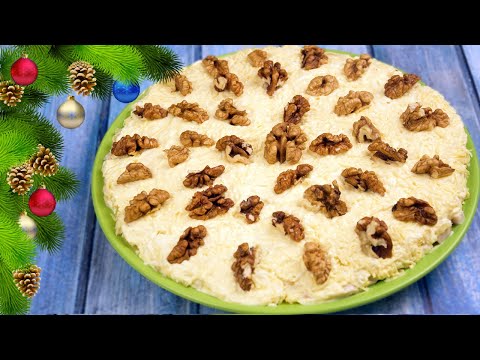 Салат на праздник «Черепаха». Изумительный слоеный салат с курицей