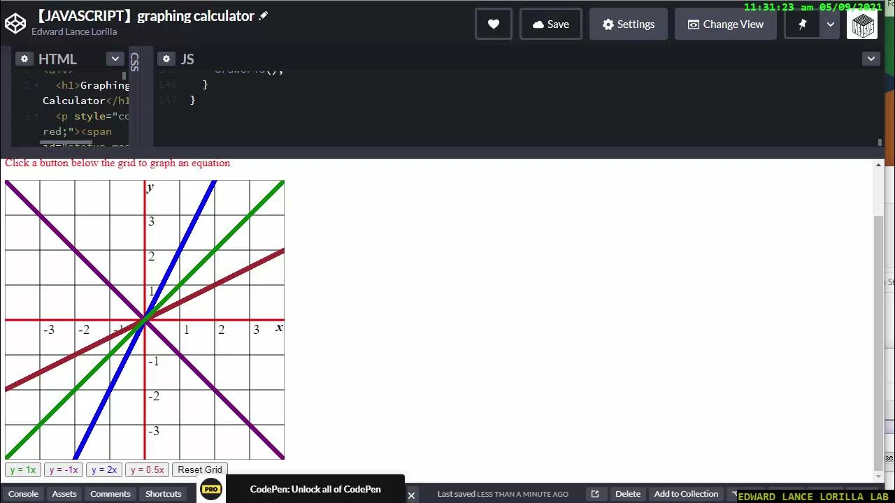 【JAVASCRIPT】draw graph an equation or graphing calculator - YouTube