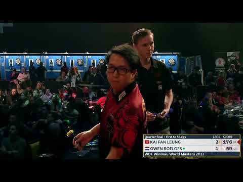 Kai Fan Leung Vs Owen Roelofs  Winmau World Masters 2022 Qtr final (Finals Day)
