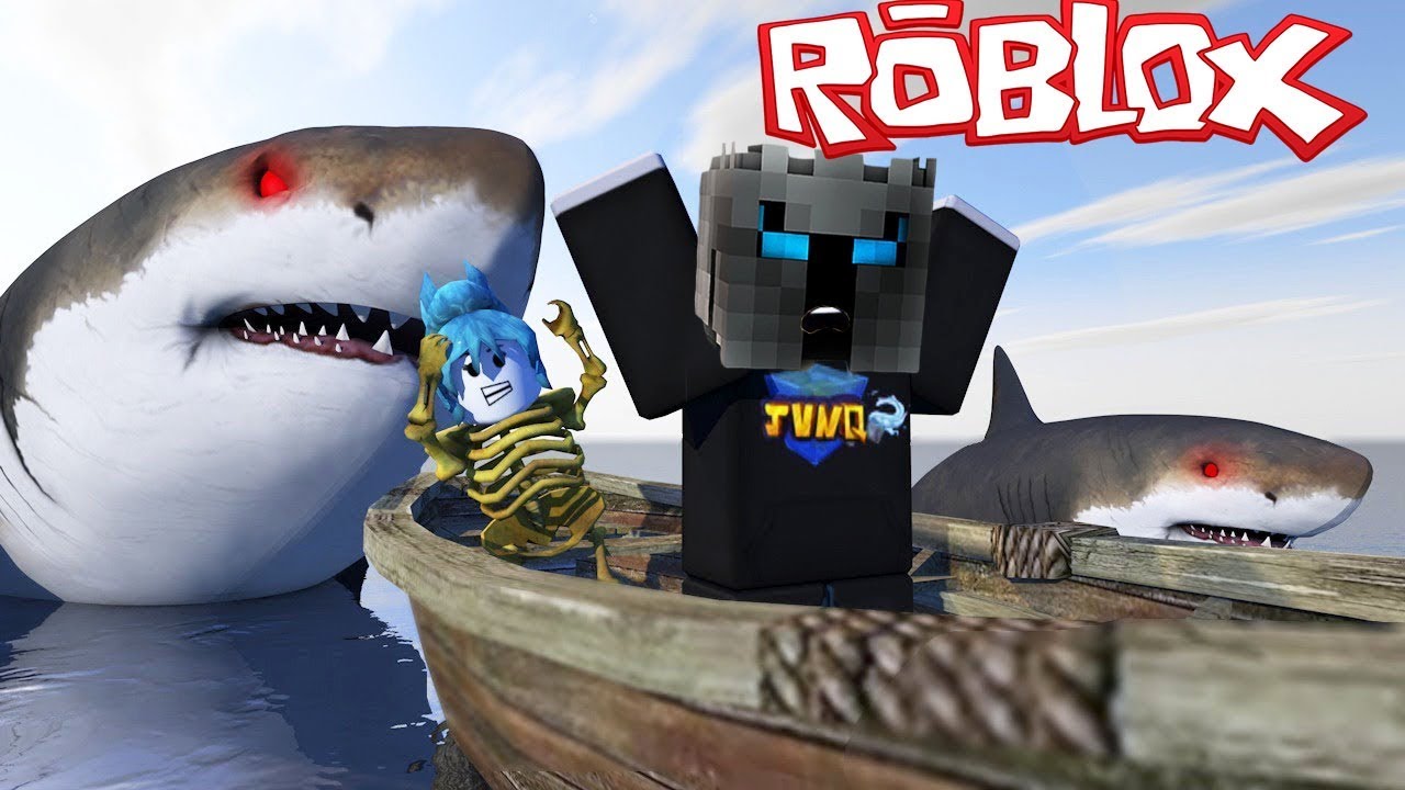 Popularmmos Pat And Jen Roblox Survive The Shark Shark Attack - survive the shark attack in roblox youtube