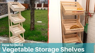 Learn how to DIY a wooden produce storage rack for $10 - If Only April