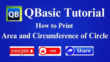 A Complete QBASIC Tutorial On Area And Circumference of a Circle[In HINDI]