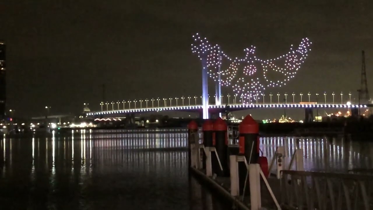 Drone Show in Docklands, Melbourne