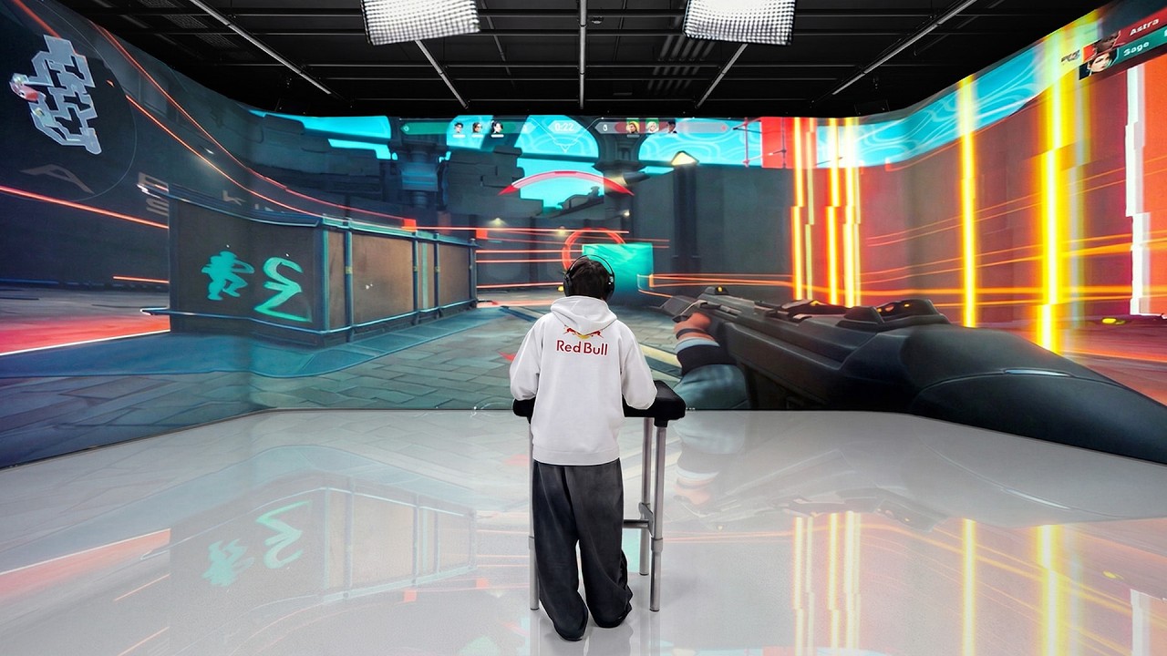 Playing VALORANT on a 65-foot screen
