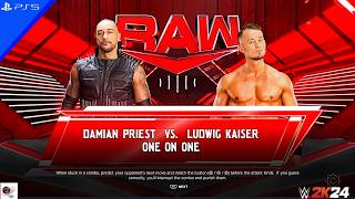 WWE 2K24 (PS5) - DAMIAN PRIEST vs. LUDWIG KAISER | RAW, NOV. 11, 2024 [4K 60FPS]