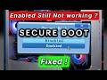 How to ENABLE Disabled Secure Boot (OFF to ON)