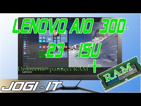 Lenovo AIO 300-23ISU dołożenie pamięci ram, demontaż /How to upgrade ram/disassembly