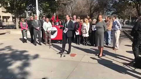 Roundup Attorney Michael Baum and Farmer John Bart...
