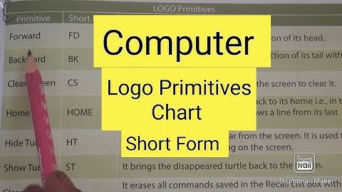 CBSE // Computer || 4. Fun with Logo || Logo Primitive