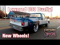 Lowered 1978 Chevy C30 Dually Gets Milled Semi Wheels! Square Body Camper Special! 6/8 Drop!