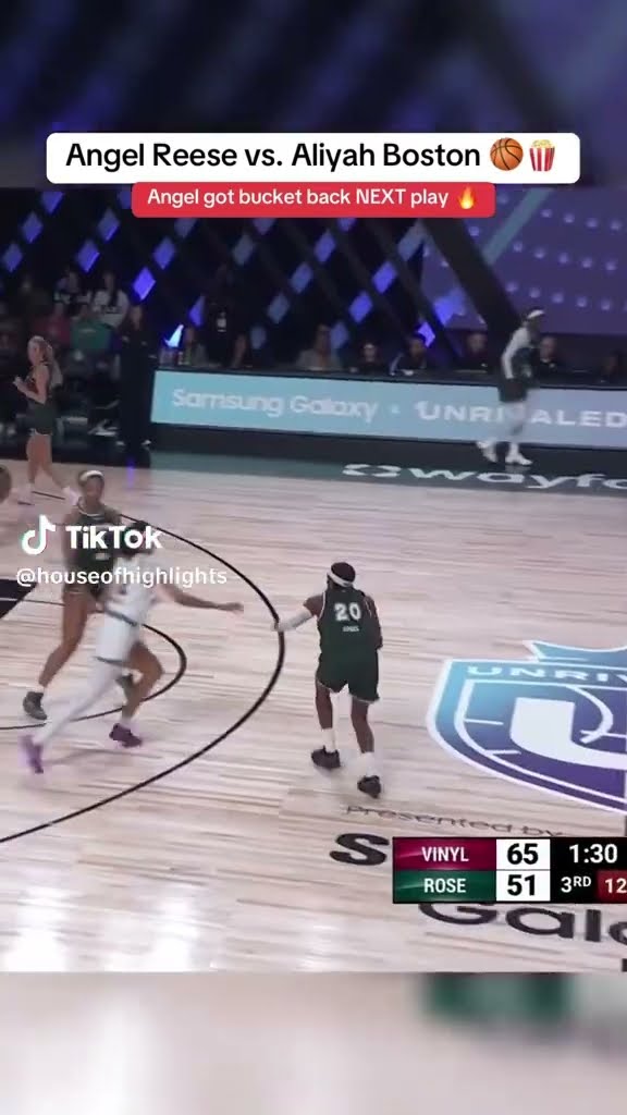 Angel vs Aaliyah #hoodnews #angelreese #aliyahboston #basketball #unrivaled #sports #viralvideo #omg