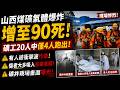 🔴山西煤礦氣體爆炸增至90人死！礦工20人中僅4人跑出！有人被衝擊波炸暈！傷者大多吸入有毒氣體！｜日更頻道  #日更頻道 #中國