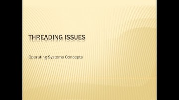 Threading issues | Threads | Operating Systems Concepts