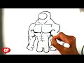 How to Draw Among Us - Muscular Crewmate Step by Step