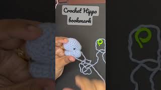 Crochet Hippo bookmark