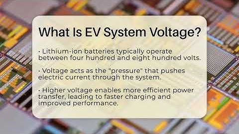 What Is EV System Voltage? - Talking Tech Trends