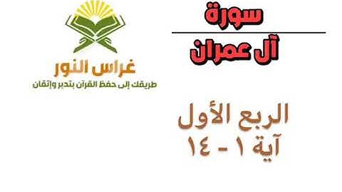 الربع الأول من سورة آل عمران القارئ الشيخ إبراهيم الأخضر