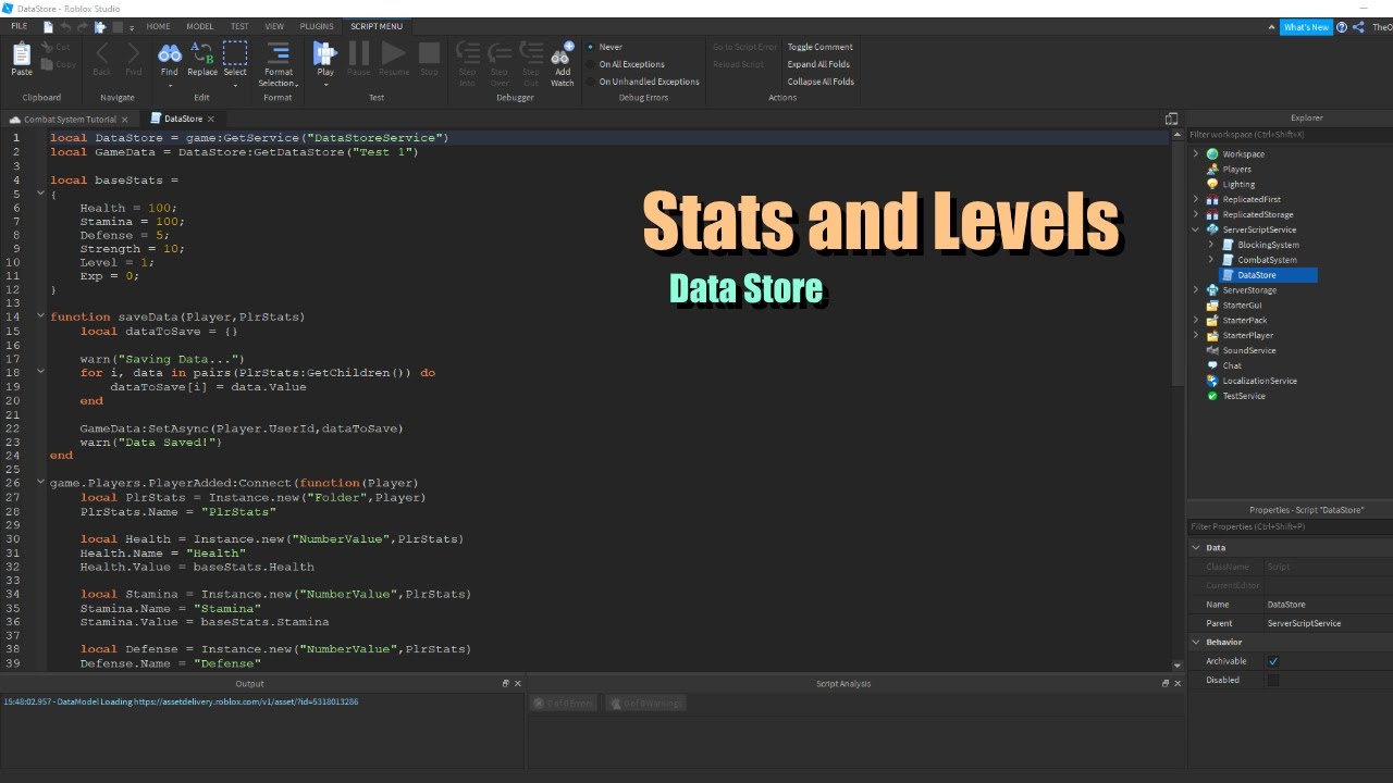 Roblox How To Creating Your First Stats And Levels System Part 1 Youtube - roblox how to add lvl up stats in your game