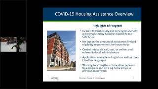 Minnesota Housing: Covid Rental Assistance Program
