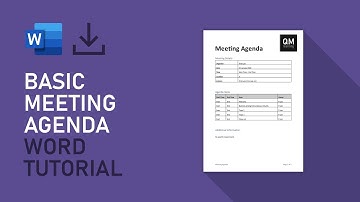 Basic Meeting Agenda Template | Microsoft Word Tutorial [FREE DOWNLOAD]