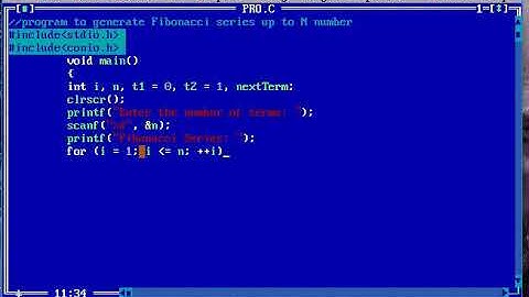 How to write program to generate fibonacci series up to N number C language