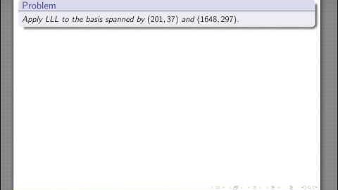 LLL Example 1